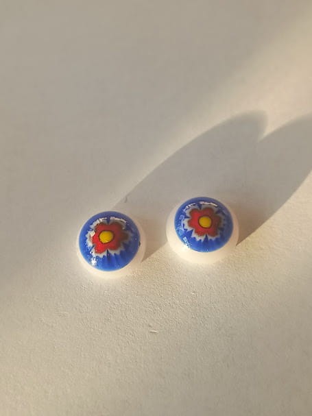 Wypalone korale Millefiori opalowe Murano Effetre różne kolorów.jpg