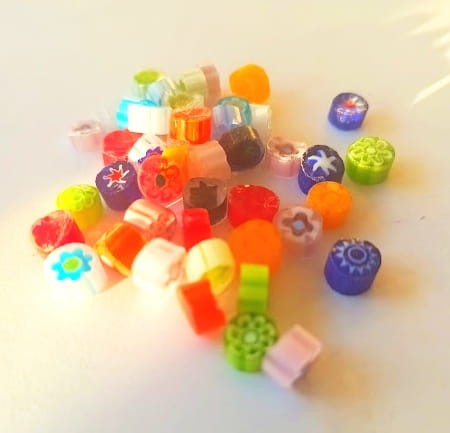 Korale Millefiori transparentne.jpg