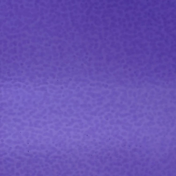 Kawałek szkła witrażowego firmy Wissmach symbol W311 VC w średnio ciemnym chłodnym odcieniu fioletu z fakturą  odcisniętych koralików.jpg